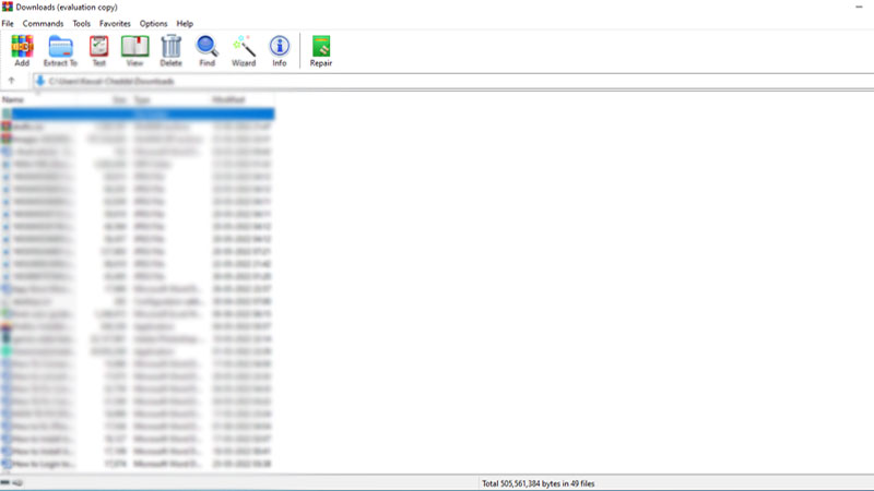 winrar app preview