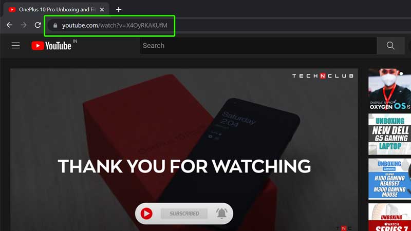 YT URL Google Slides