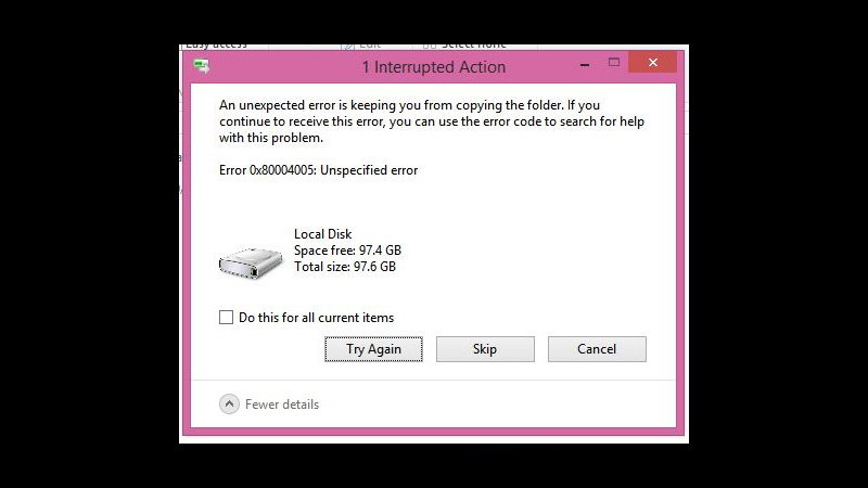 0x80004005-error