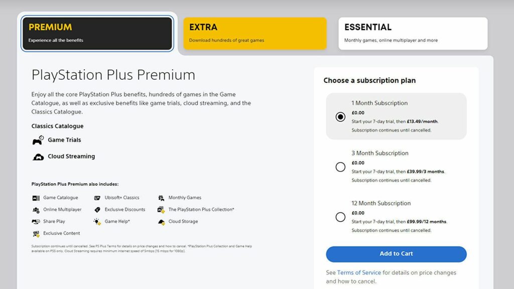 PS Plus Extra & Premium Offering 7-Day Free Trial