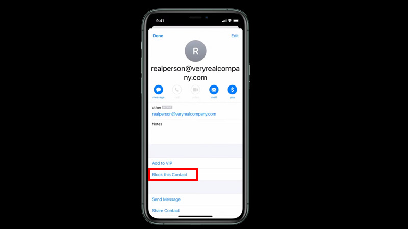 block emails mail app