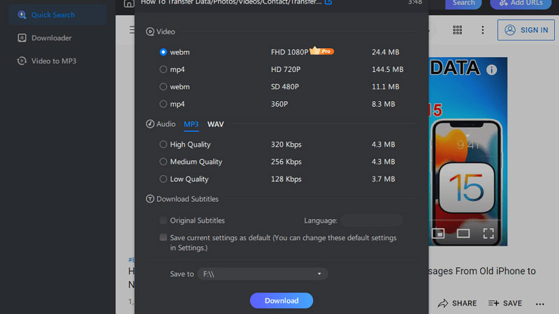 easeus video downloader