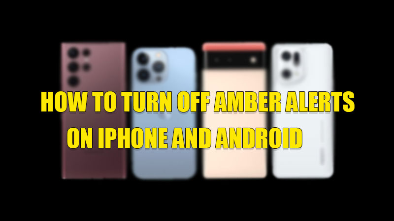 turn off amber alerts iphone android