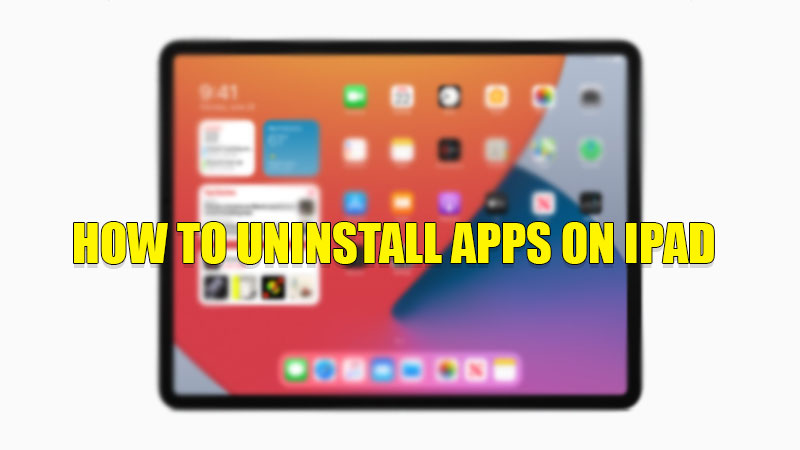 uninstall app ipad