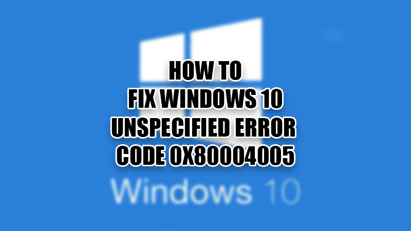 unspecified-error-win-10