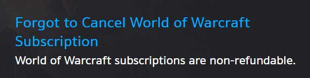 WoW Refund