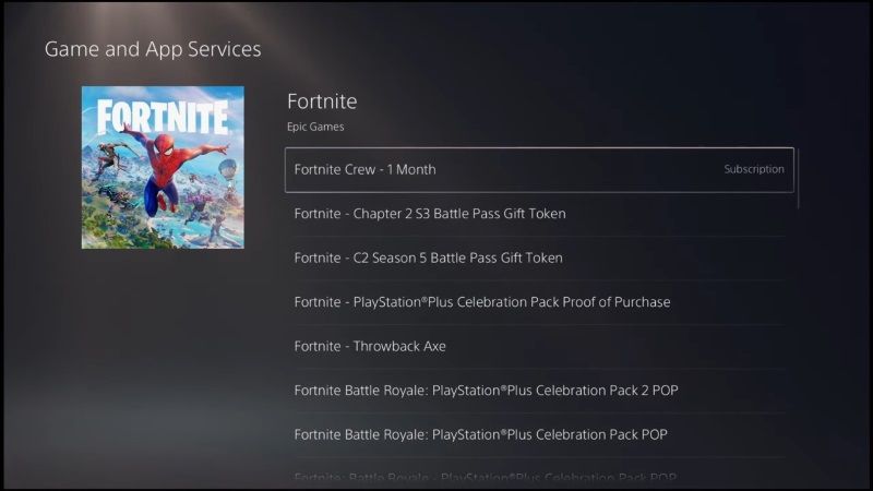 cancel fortnite crew subscription on ps5