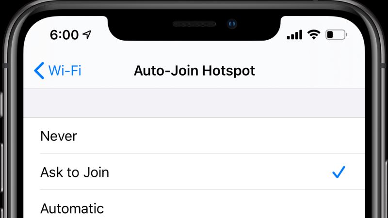 set ipad to connect to nearby wi-fi hotspots automatically