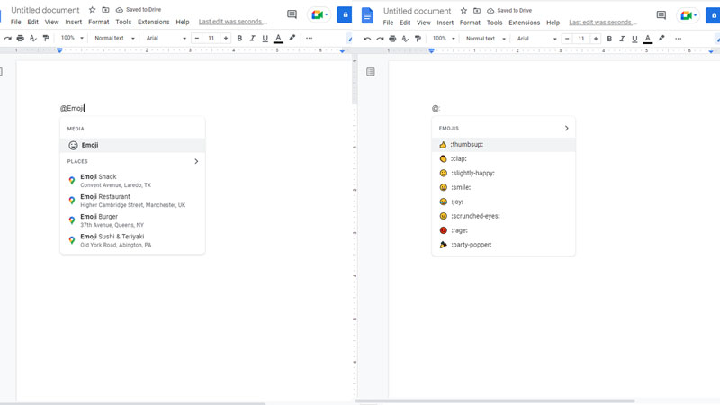 Add Emojis With Text Media In Google Docs 