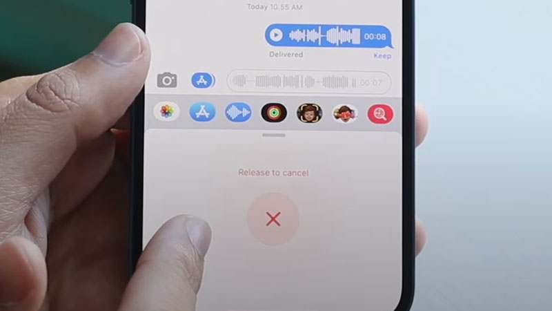 Send A Voice Message Using iOS 16 iPhone Record