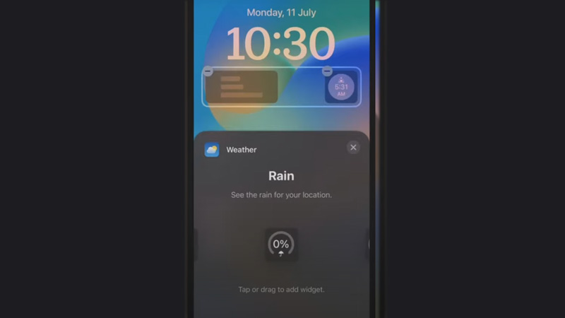 Set Weather Widget on iPhone iOS 16 Lock Screen