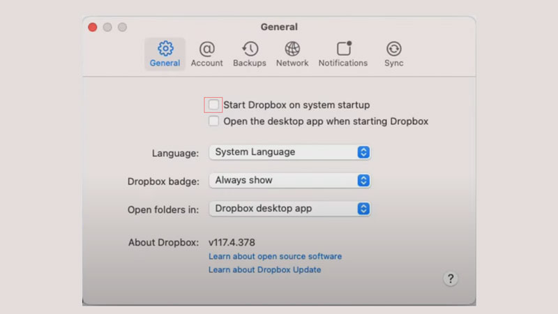 Stop Dropbox From Login Automatically Uncheck