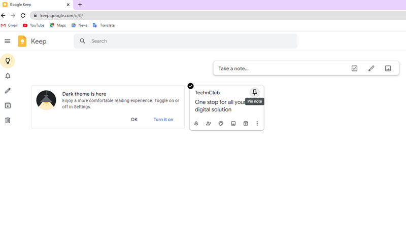 Sync Sticky Notes With Google Keep Pin