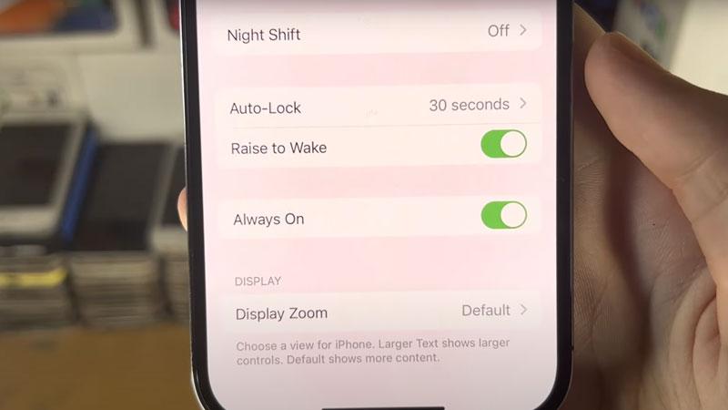 Turn Off Always on Display Setting iPhone 14 Pro