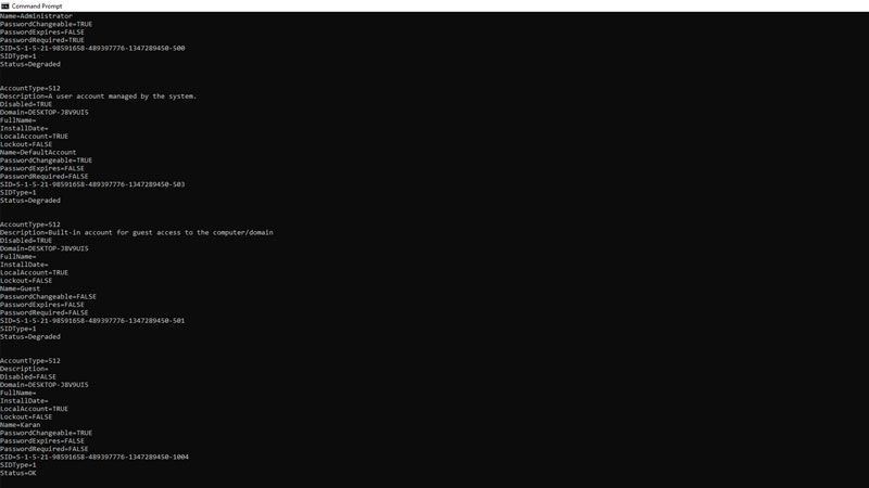 cmd rename user folder in windows 10