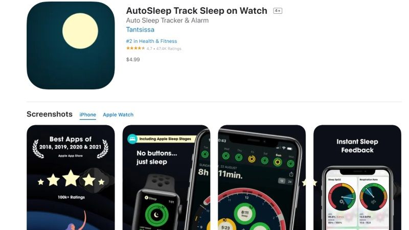 AutoSleep app