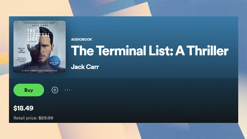 audiobook cost spotify