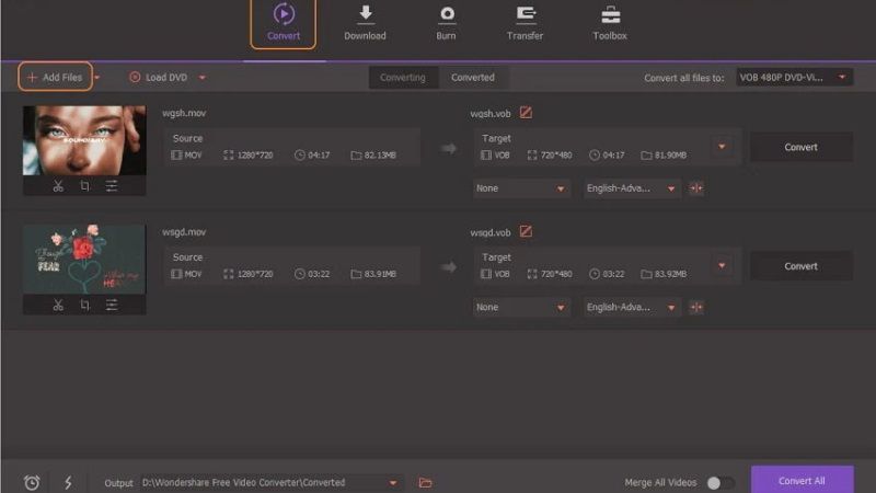 convert mov file to mp4