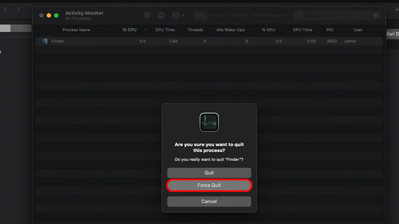 fix finder not responding mac