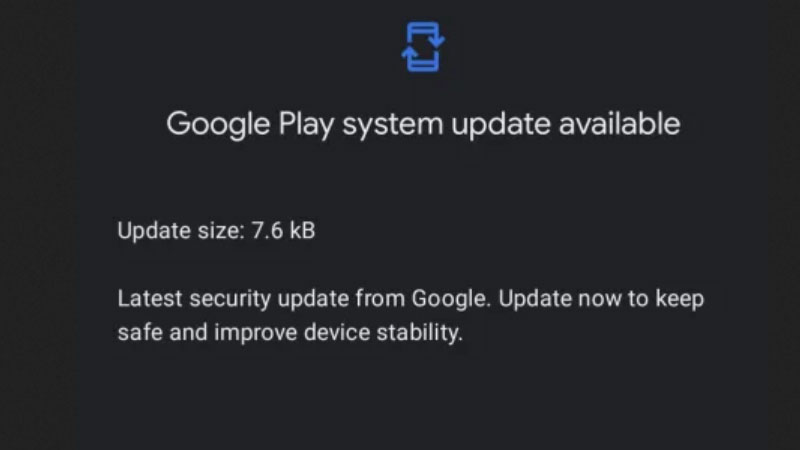 Google System Update Failed