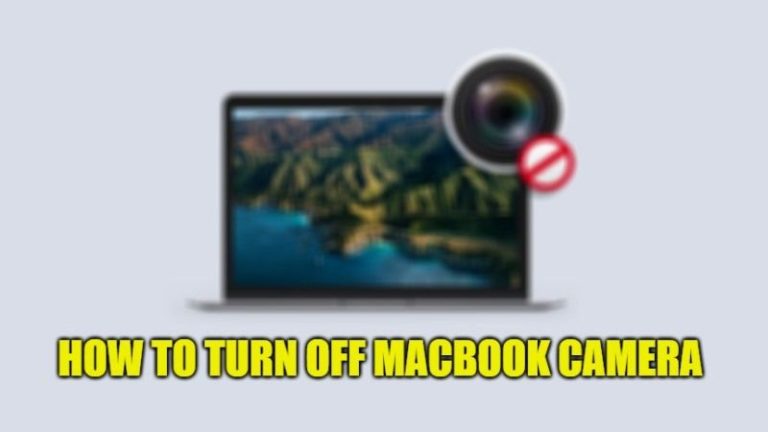 how to turn off macbook camera