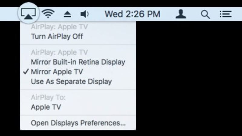 airplay from mac ventura to tv