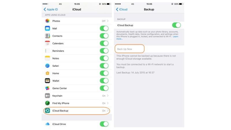 backup ipad to icloud