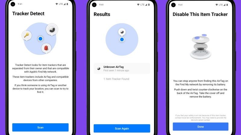 connect airtag to android