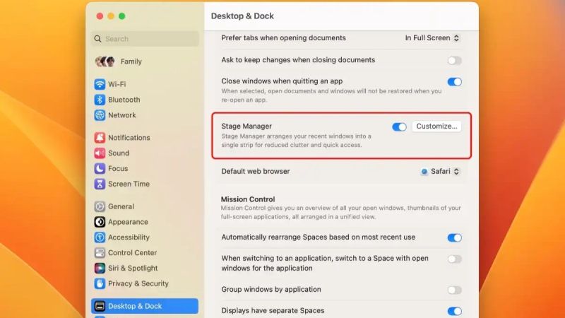 macos ventura stage manager