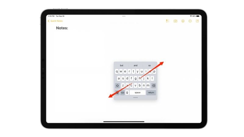 make keyboard bigger on ipad