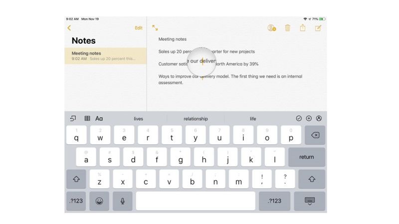 pull up keyboard on ipad