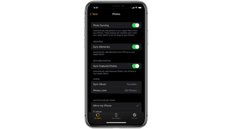 remove photos from apple watch series 8