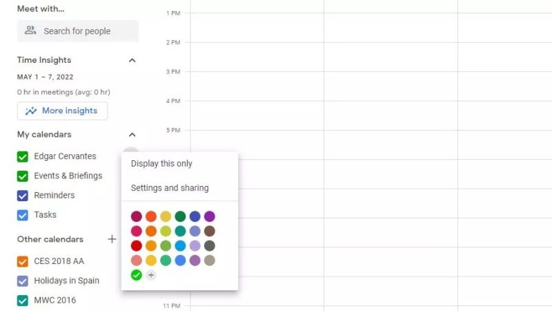 share google calendar from android phone