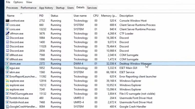 fix dwm.exe 100% high cpu usage