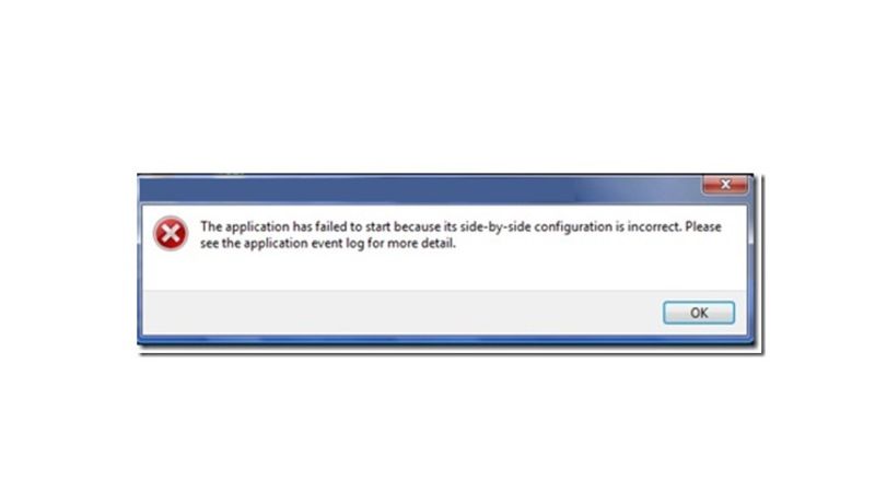 fix side-by-side configuration is incorrect windows 10