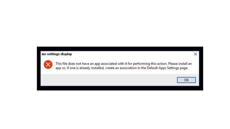 fix this file does not have an app associated with it for performing this action