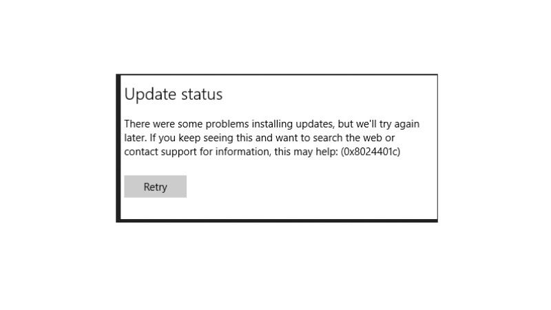 fix windows update error code 0x8024401c