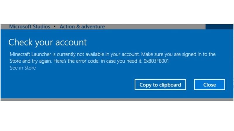 how to fix microsoft store error code 0x803f8001