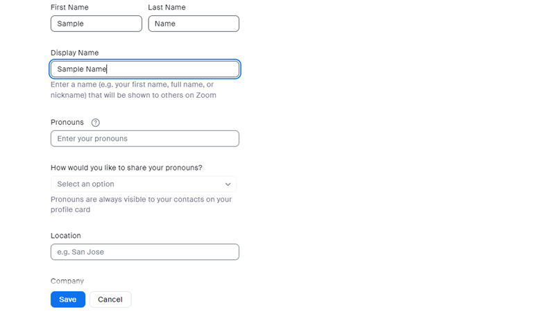 Change name on Zoom