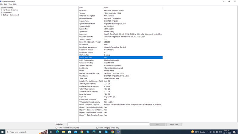 Enable Secure Boot on Windows 11