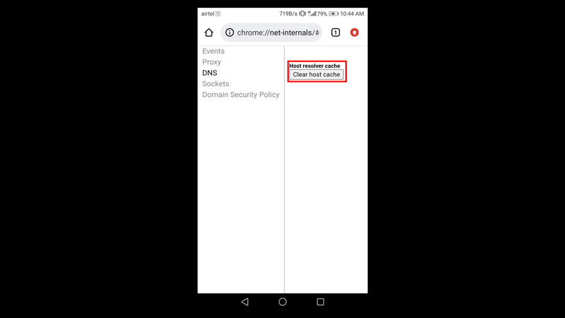 Clear Android DNS Cache Memory
