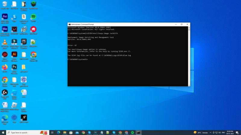 Fix DISM error 87 on windows 10/11