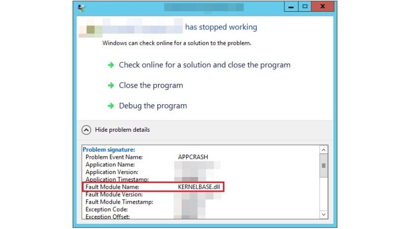 fix kernelbase.dll program has stopped working error