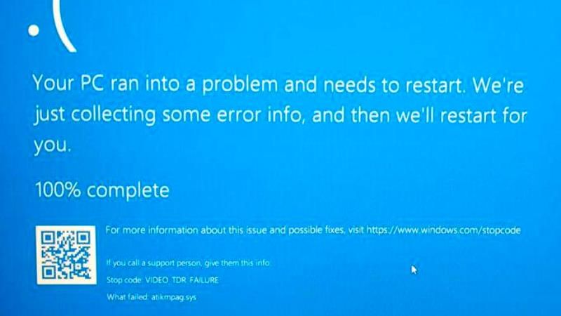 fix video tdr failure bsod error