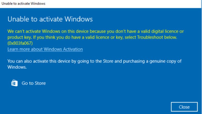 fix we can't activate windows on this device error