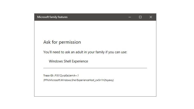 fix windows shell experience permission error you'll need to ask an adult in your family if you can use