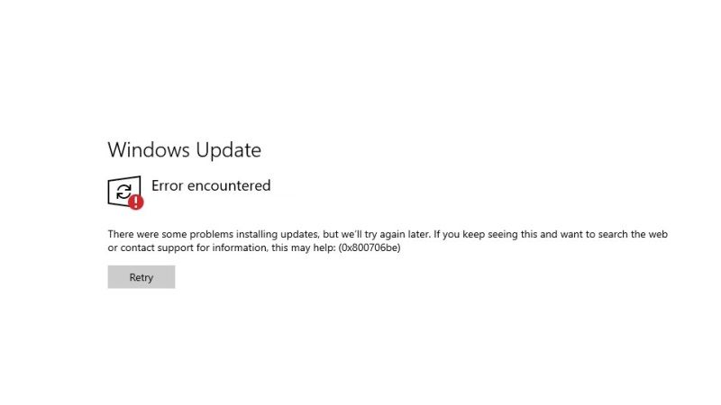 fix windows update error code 0x800706be
