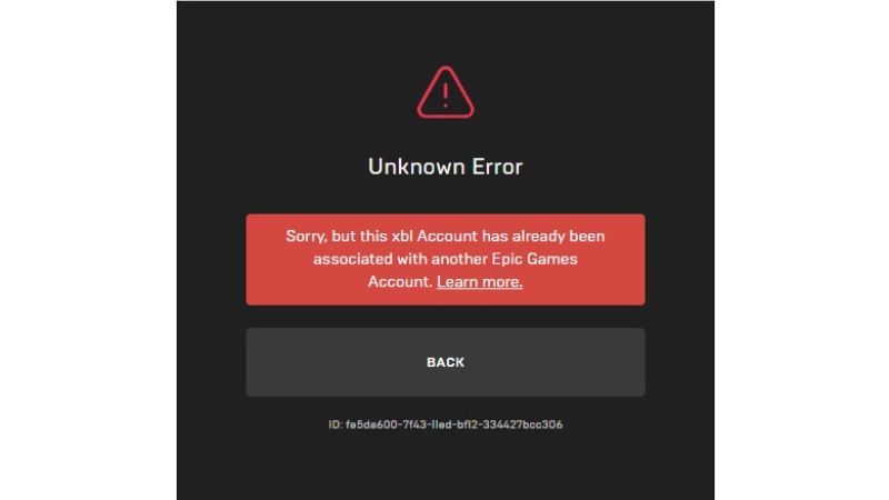 fix xbox live account has already been associated with another epic games account