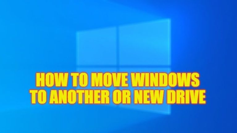 how to move windows to another or new drive