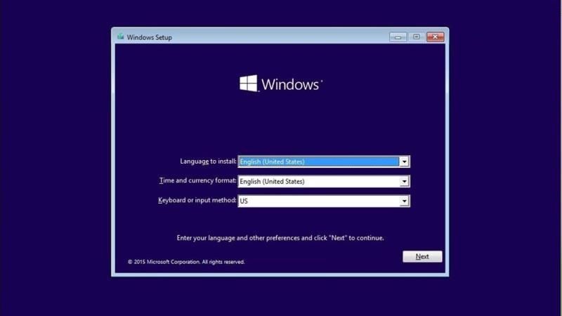 reinstall windows 10 from usb drive